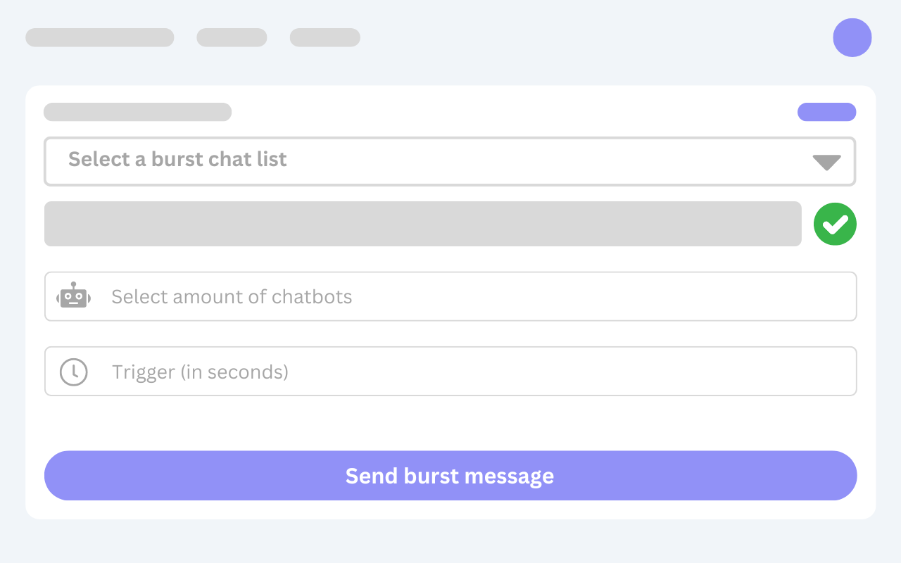 Quick fire messages with Chatbot Burst